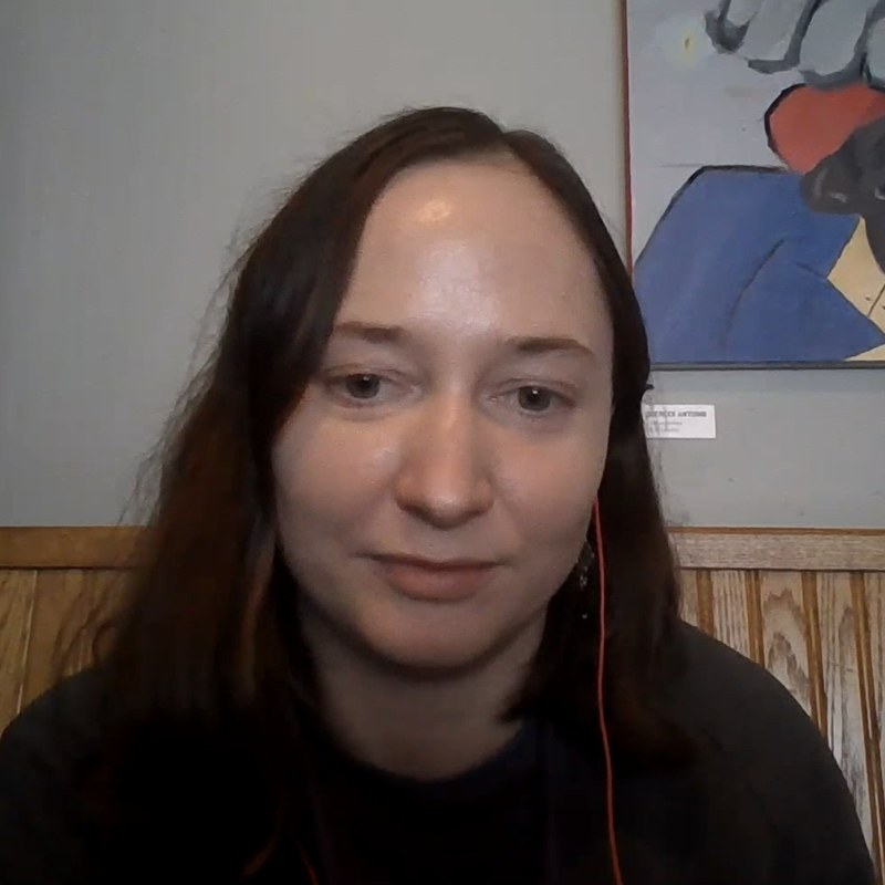 Tatiana on a video call